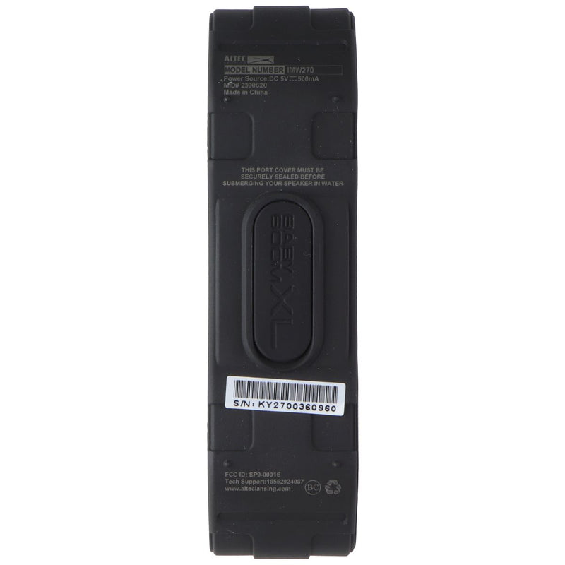 Altec Lansing Baby Boom XL Rugged Bluetooth Speaker - Black (IMW270-BLK)