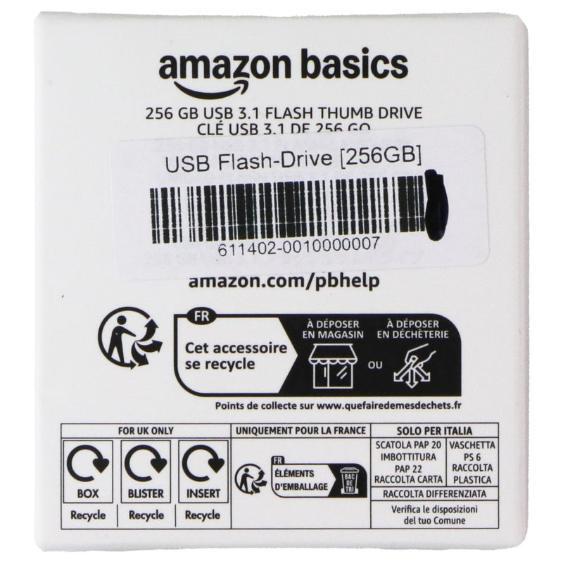 Amazon Basics 256GB USB 3.1 Flash Thumb Drive