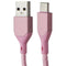 AmpSentrix Infinity (3-FT) USB-A to USB-C Charge Cable - Pink Rose Gold