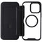 Ampd TPU/Acrylic Flip Wallet Case for MagSafe for iPhone 15 Pro Max - Clr/Blk