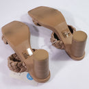 A New Day Women's Braided High Heels - Size 7.5 - Brown / Basil