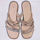 A New Day Women's Estelle Rhinestone Strap Sandals - Size 7.5 - Tan/Estelle