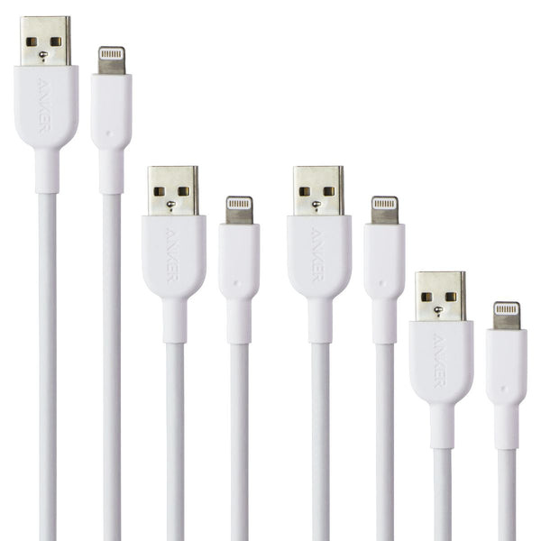 Anker PowerLine II Series USB-A to 8-Pin Lightning Cables - White (4 Pack)