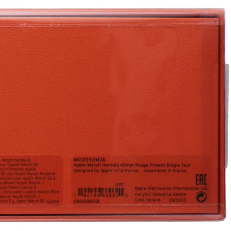 Apple 40mm Hermes Single Tour Band for Apple Watch 41/40/38mm - Rouge Piment
