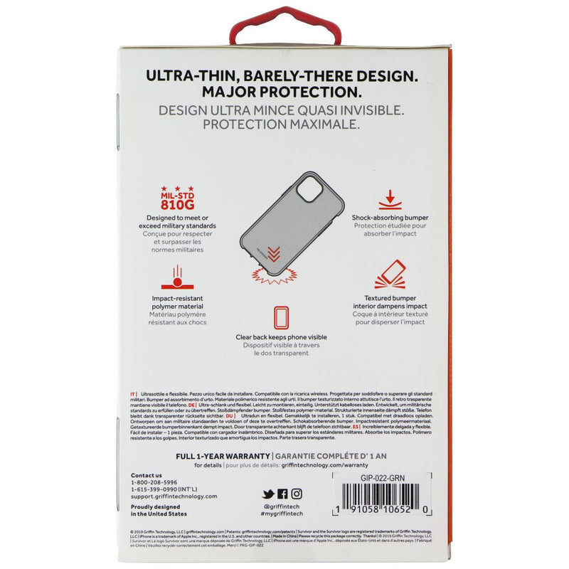 Griffin Survivor Clear Series Case for Apple iPhone 11 Pro - Green