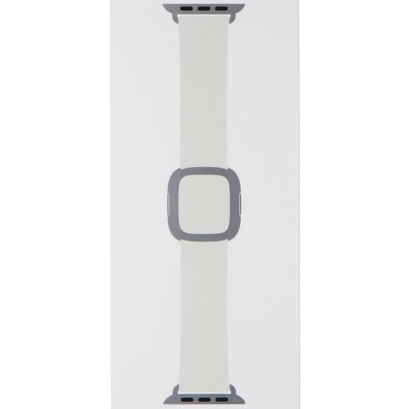 Apple (41mm) Leather Band w/ Modern Buckle for Apple Watch - Chalk - Small