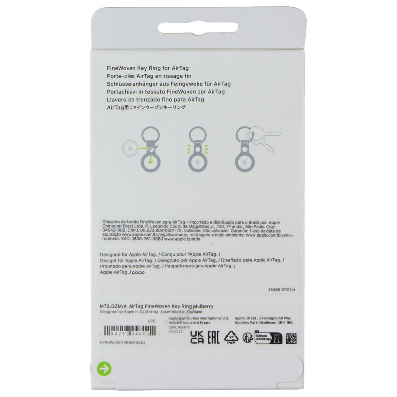 Apple AirTag FineWoven Key Ring - Mulberry (MT2J3ZM/A)