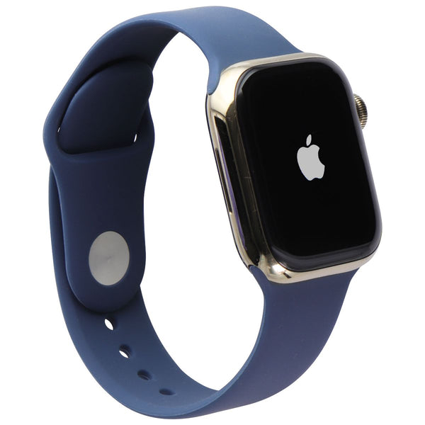 Apple Watch Series 7 (GPS + LTE)  A2476 (41mm) Gold SS / Blue Sport Band