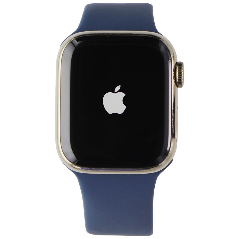 Apple Watch Series 7 (GPS + LTE)  A2476 (41mm) Gold SS / Blue Sport Band