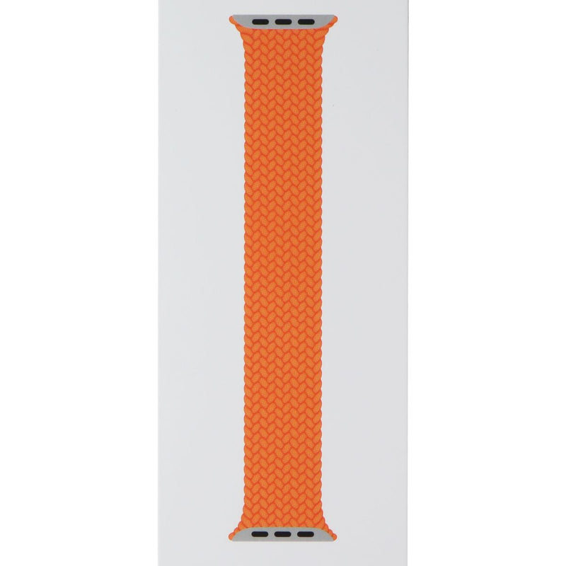 Apple 45mm Braided Solo Loop for Apple Watch 49/46/45/44mm Bright Orange Size 4