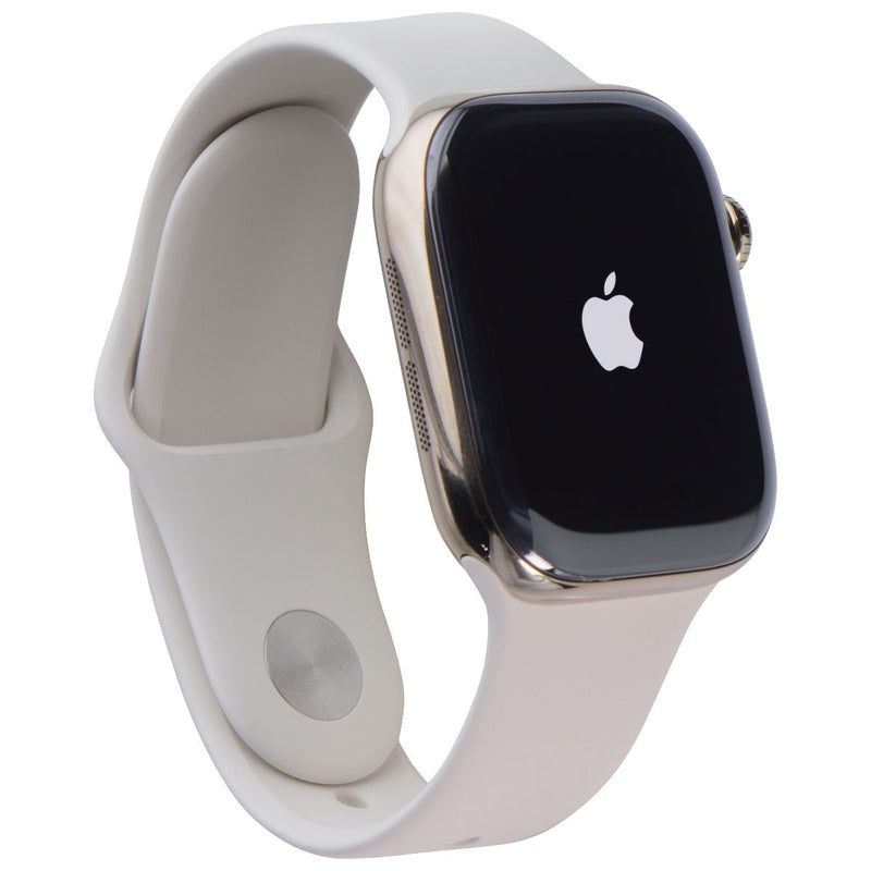 Apple Watch Series 10 (GPS + LTE, 42mm) - Gold Ti/Starlight Sp Band S/M - A3001