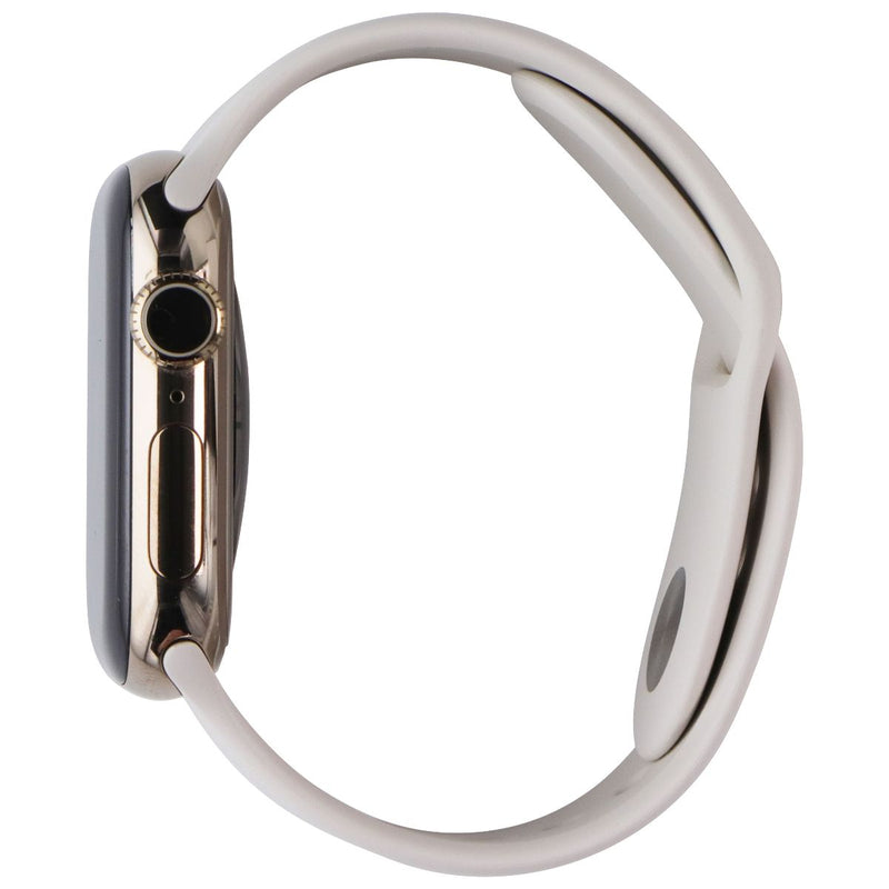 Apple Watch Series 10 (GPS + LTE, 42mm) - Gold Ti/Starlight Sp Band S/M - A3001