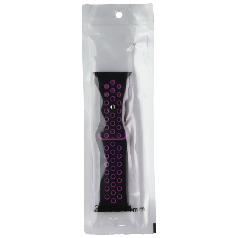 Silicone Sport Band for Apple Watch (38/40/41mm) Cases - Black/Purple