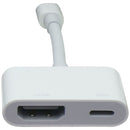 Apple 8-Pin Digital AV Adapter with HDMI for iPhone/iPad/iPod - White MD826AM/A