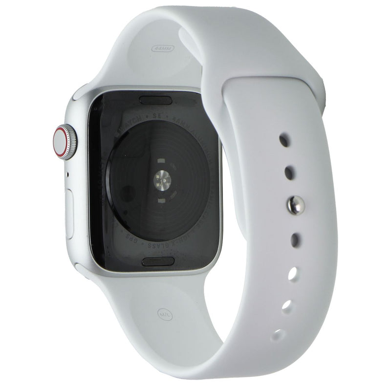 Apple Watch Series SE (44mm) A2354 (GPS + LTE) - Silver AL / White Sport band