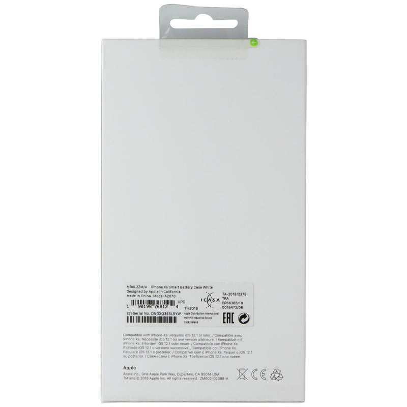 Apple Smart Battery Case for Apple iPhone XS - White