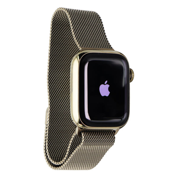 Apple Watch Series 8 (41mm) A2772 GPS + LTE - Gold Stainless Steel/Gold Mil Lp