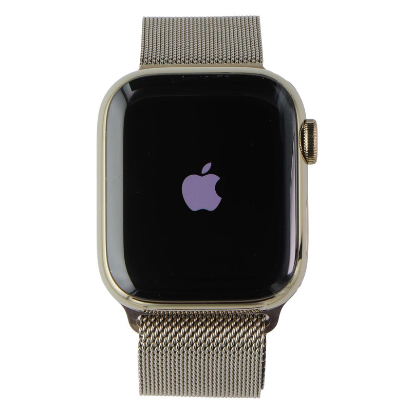 Apple Watch Series 8 (41mm) A2772 GPS + LTE - Gold Stainless Steel/Gold Mil Lp