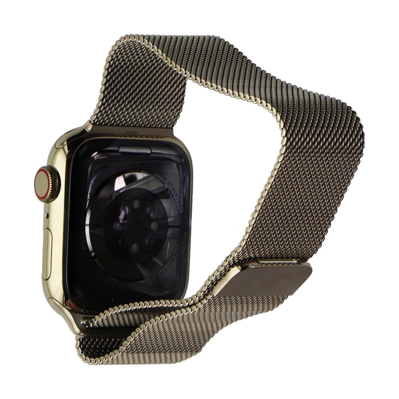Apple Watch Series 8 (41mm) A2772 GPS + LTE - Gold Stainless Steel/Gold Mil Lp
