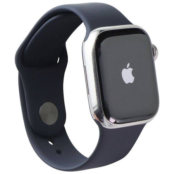 Apple Watch Series 8 (41mm) A2772 GPS + LTE - Silver SS/Midnight Sport Band M/L