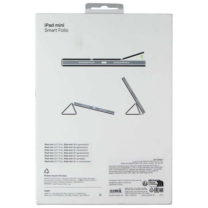 Apple Smart Folio for iPad Mini (A17 Pro) - Charcoal Gray