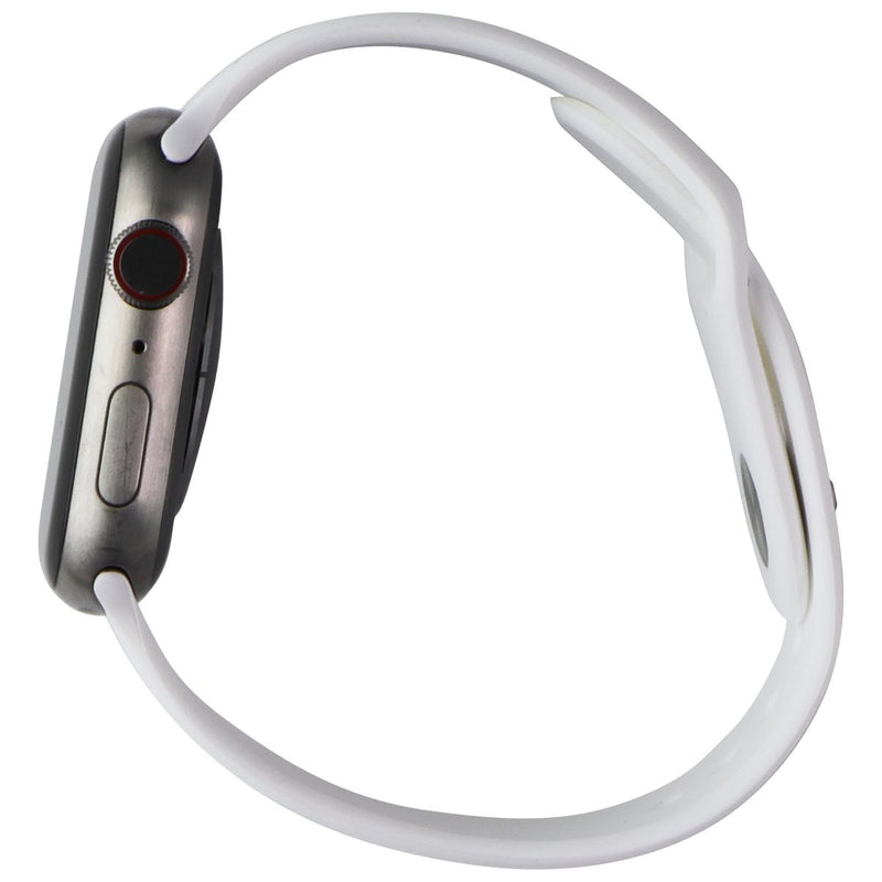 Apple Watch Series 7 (A2477) (GPS+LTE) 45mm - Titanium/White Sport Band