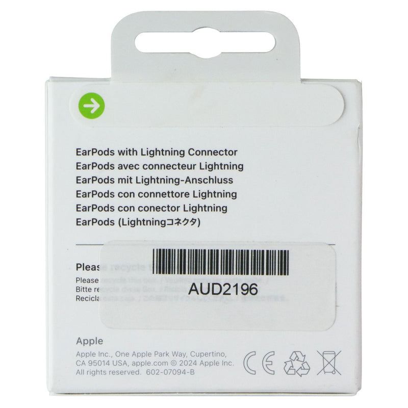 Apple Wired 8-Pin EarPods with In-Line Mic/Remote - White (A1748)