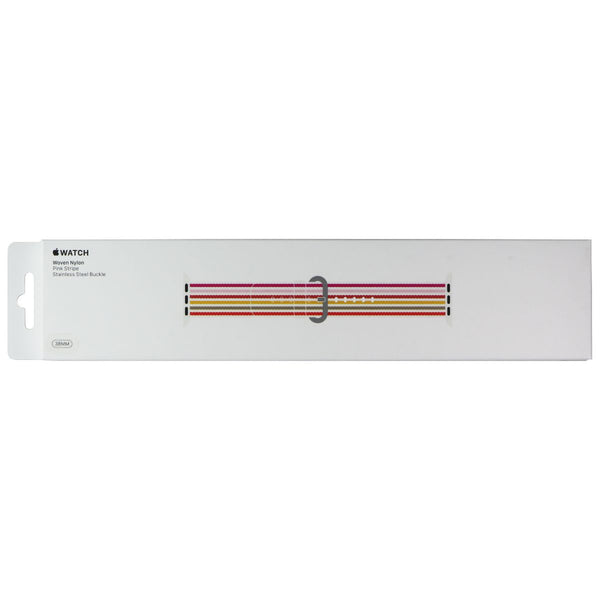 Apple 38mm Woven Nylon Band for 38mm and 40mm Apple Watches - Pink Stripe