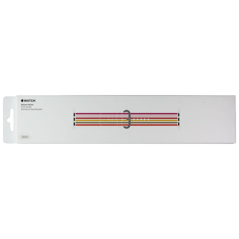 Apple 38mm Woven Nylon Band for 38mm and 40mm Apple Watches - Pink Stripe