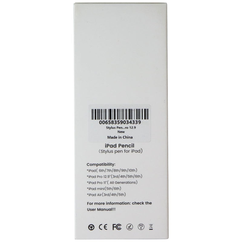 Magnetic Fast Charging Active Stylus for Apple iPad - White