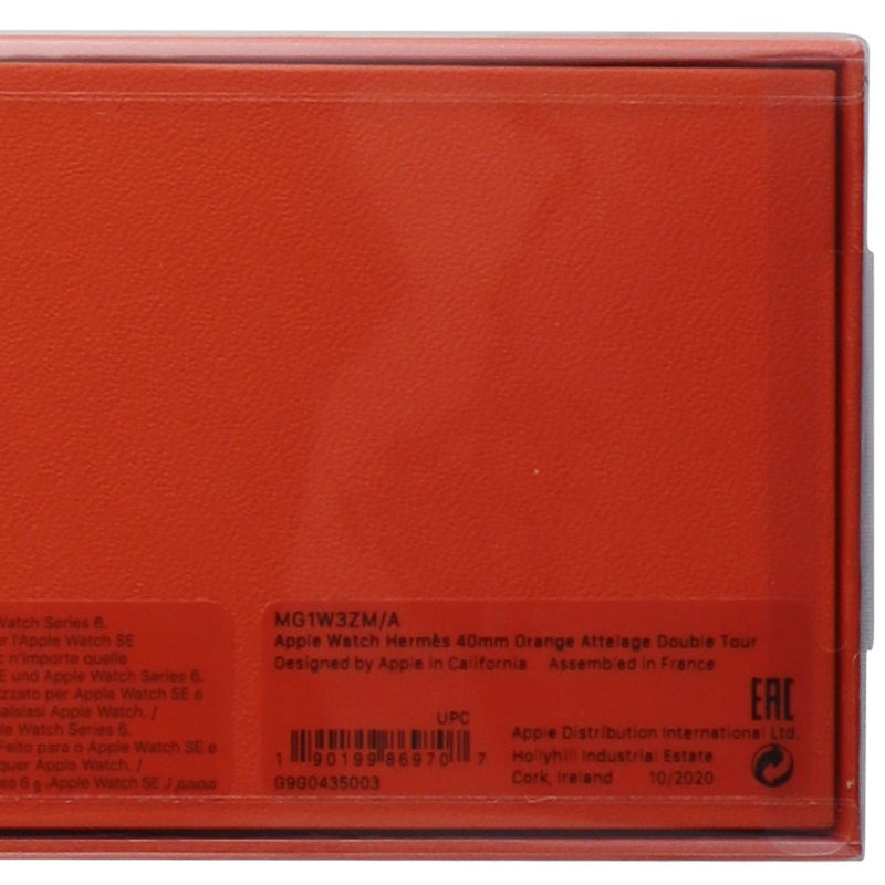 Apple 40mm Hermes Attelage Double Tour Band for Apple Watch 41/40/38mm - Orange