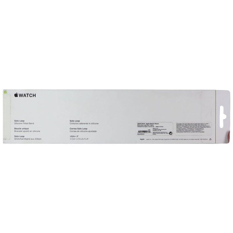 Apple 45mm Solo Loop for Apple Watch 49/46/45/44mm - White / Size 7