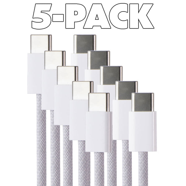 Apple (5 Pack) of 60W (3.3-Ft) USB-C Cables for iPhone 15, iPads, and MacBooks