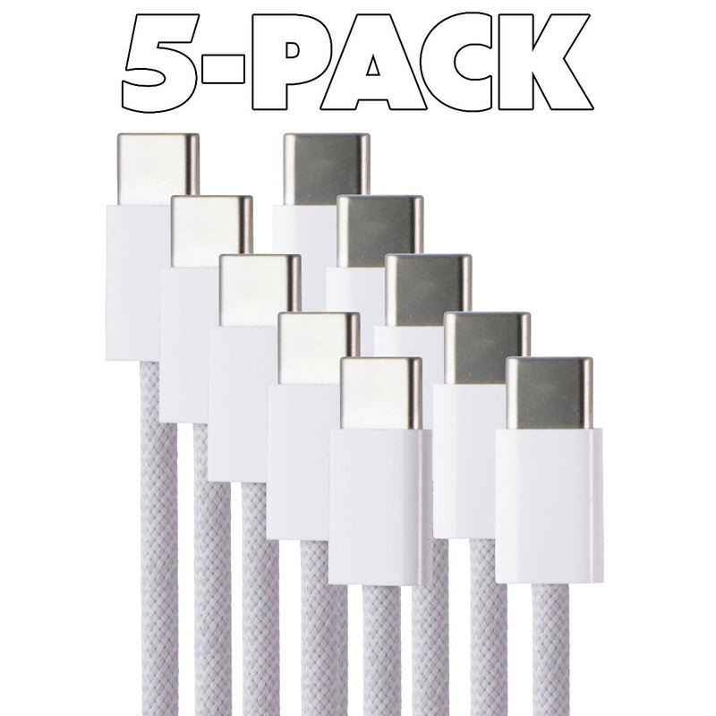 Apple (5 Pack) of 60W (3.3-Ft) USB-C Cables for iPhone 15, iPads, and MacBooks