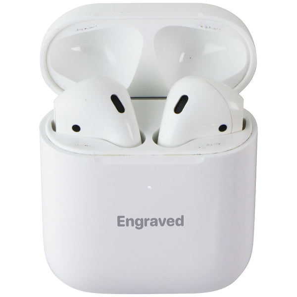 Apple AirPods (1st Gen) Headphones with Wireless Charging Case - White *ENGRAVED