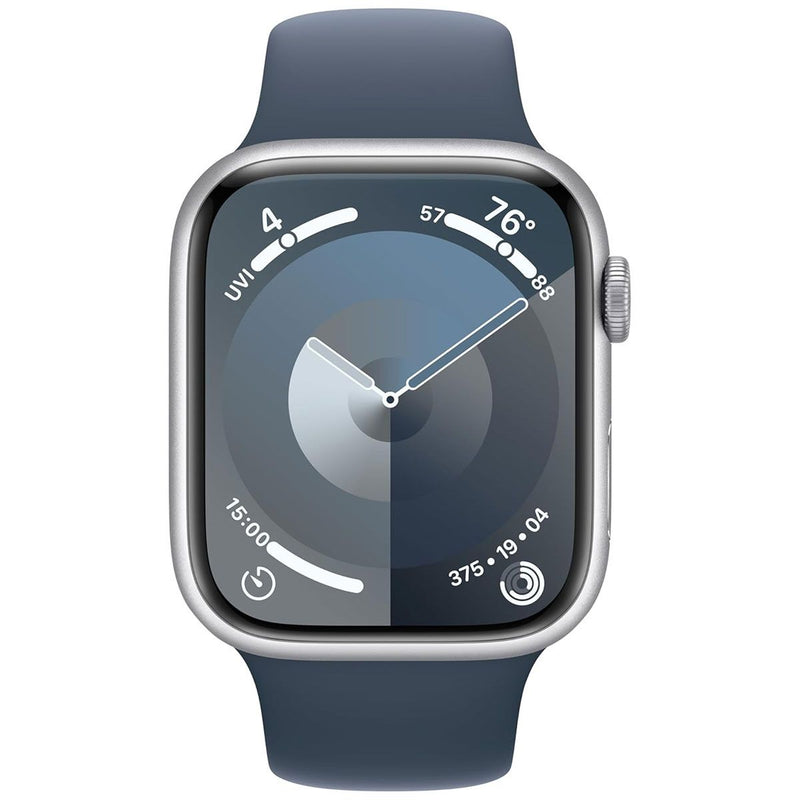 Apple Watch Series 9 (GPS Only) A2980 45mm Silver Al/Storm Blue Sp Band (M/L)