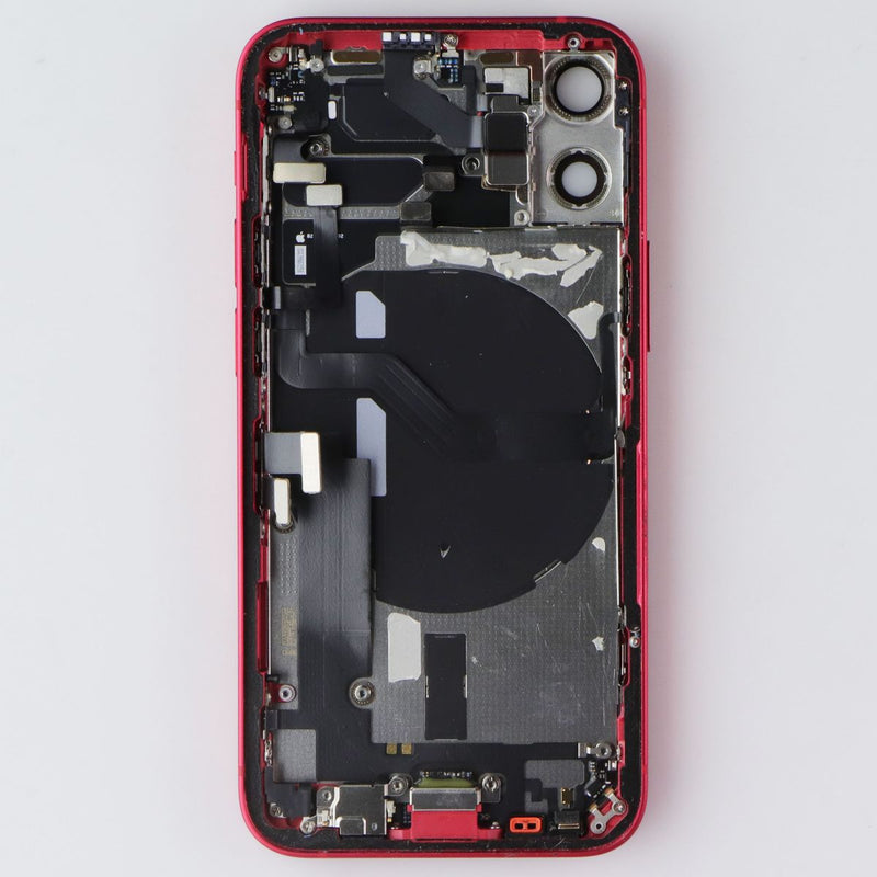 Repair Part - Back Glass with Frame for Apple iPhone 12 Mini - Red with Logo