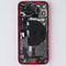 Repair Part - Back Glass with Frame for Apple iPhone 12 Mini - Red with Logo