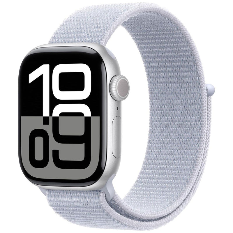 Apple Watch Series 10 (GPS+LTE, 42mm) - Silver AL/Cloud Blue Sport Loop - A3001