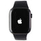 Apple Watch Series 7 (A2478) (GPS+LTE) 45mm -Space BLK Titanium/Black Sport Band
