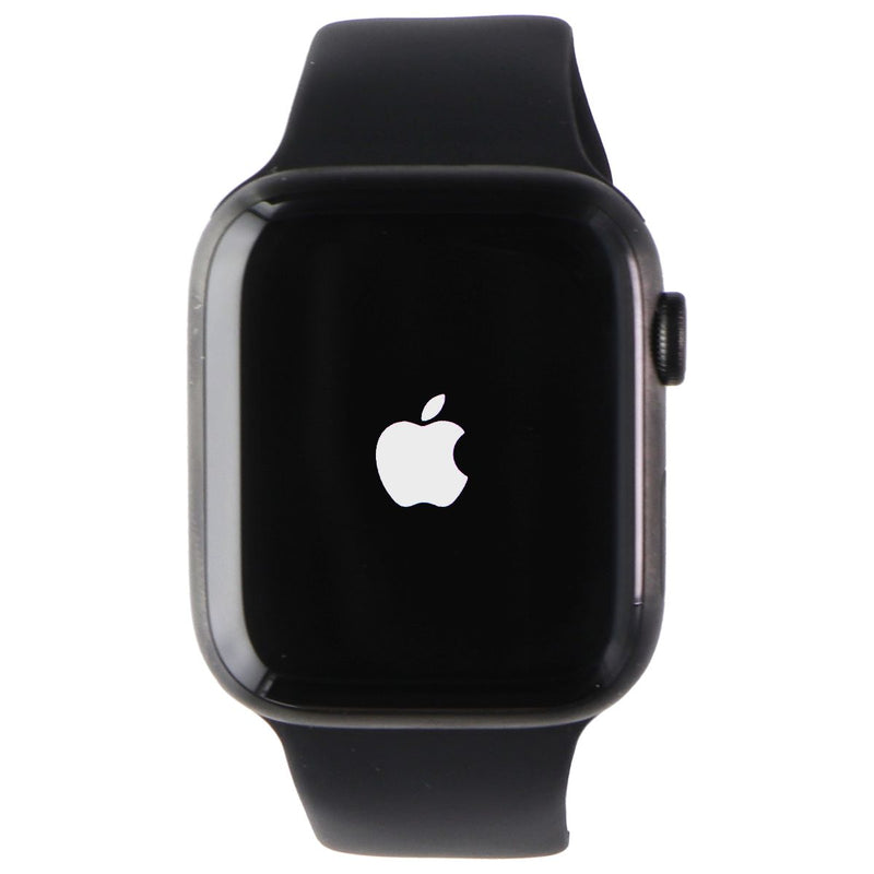 Apple Watch Series 7 (A2478) (GPS+LTE) 45mm -Space BLK Titanium/Black Sport Band