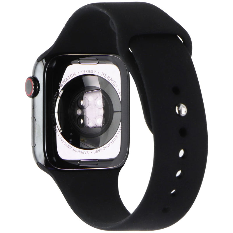 Apple Watch HERMES Series 7 (GPS + LTE) A2477 45mm Space Blk SS/Black Sp Band
