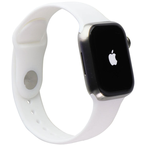 Apple Watch Series 7 (GPS + LTE) A2476 (41mm) Titanium / White Sp Band