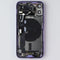 Repair Part - Back Glass with Frame for Apple iPhone 12 Mini - Purple with Logo
