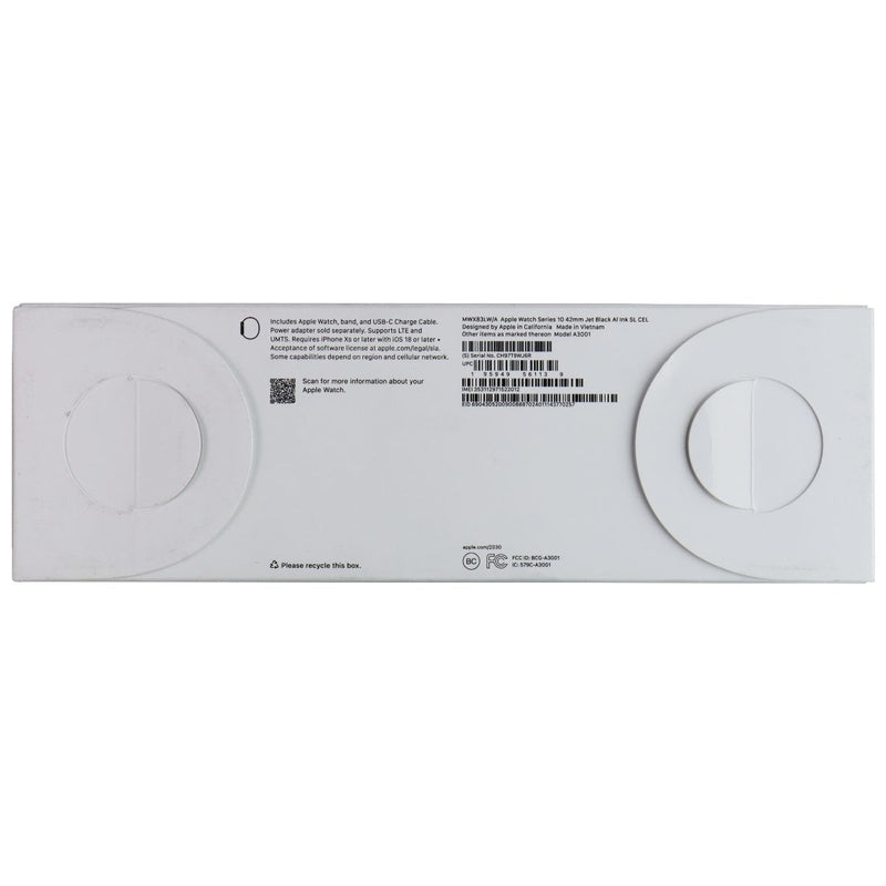 Apple Watch Series 10 (GPS + LTE, 42mm) A3001  - Jet Black Alum/Ink Sport Loop