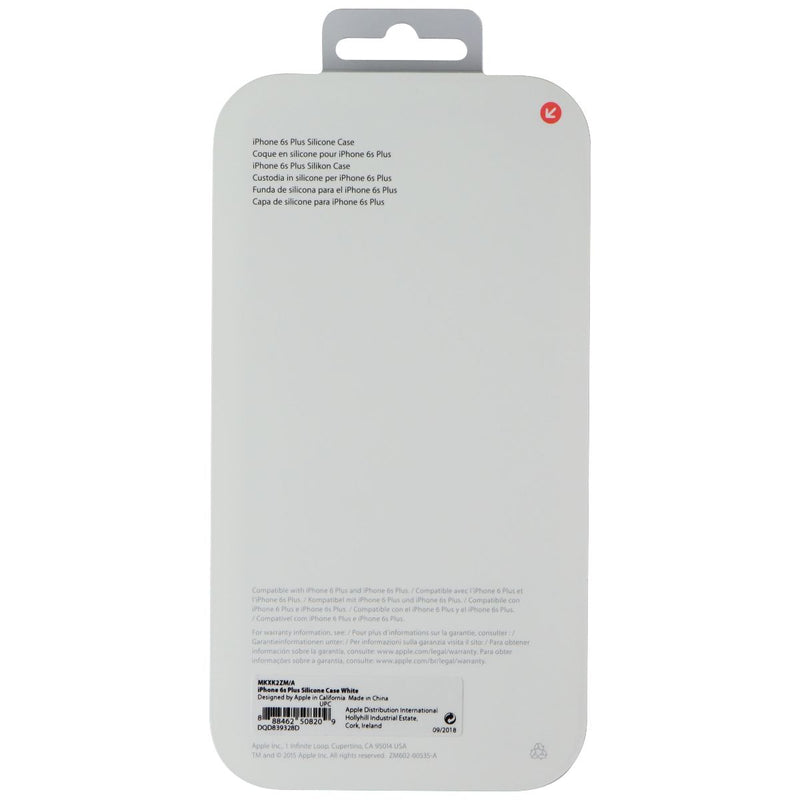 Official Apple Silicone Case for iPhone 6s Plus - White (MKXK2ZM/A)