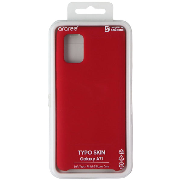 Araree Typo Skin Silicone Case for Samsung Galaxy A71 - Red