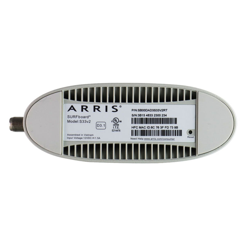 Arris Surfboard DOCSIS 3.1 Cable Modem (S33v2) - White