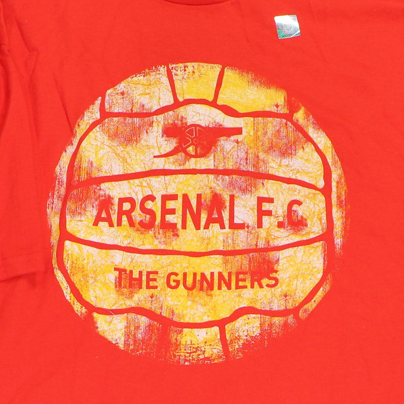 Arsenal FC Official "The Gunners" Short-Sleeve T-Shirt - Unisex 2XL - Red