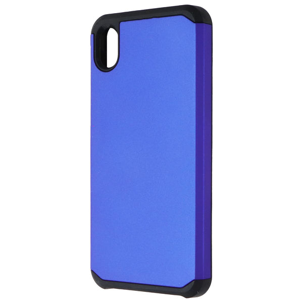 Asmyna Premium Dual Layer Protective Case for Motorola Moto E6 - Blue/Black